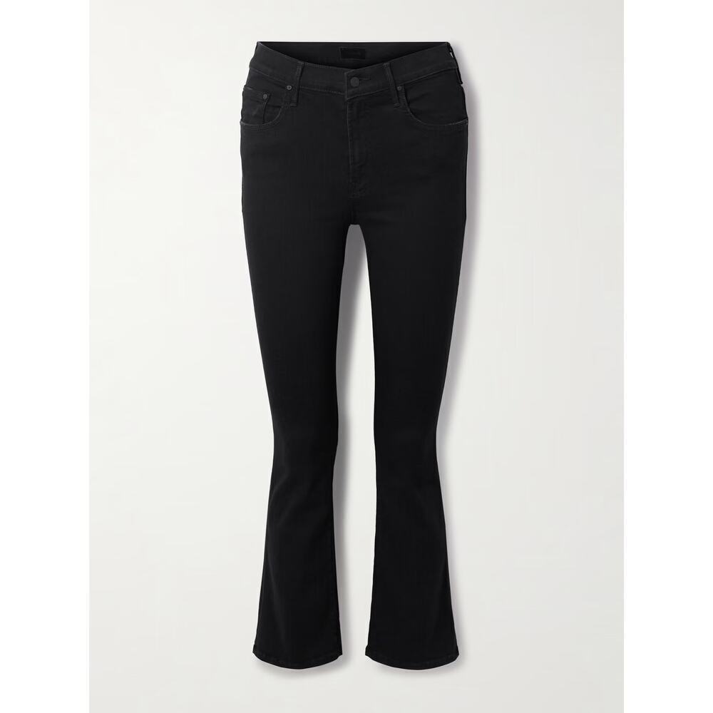 Mother Denim The Cruiser Flare Black Denim Jeans in Not Guilty Sz 26